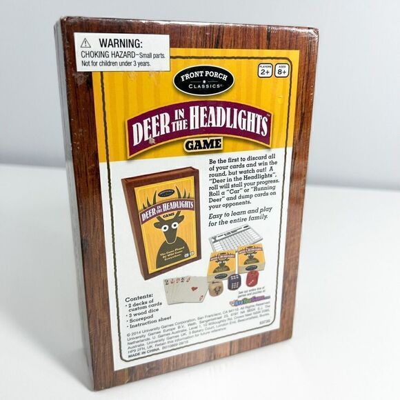 Deer In the Headlights Playing Card Game Front Porch Classics New Sealed - Picture 2 of 4